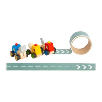 Small Foot - Építőgép út elemmel 1 db - JátékManufaktúra