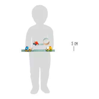 Small Foot - Építőgép út elemmel 1 db - JátékManufaktúra