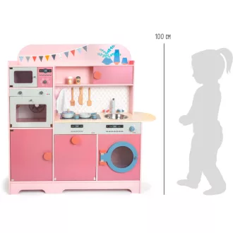 Small Foot - Fa játékkonyha Gourmet - rózsaszín - JátékManufaktúra