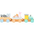 Small Foot - Fa vonat pasztell színekben - JátékManufaktúra
