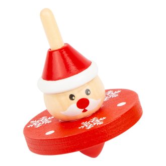 Small Foot - Karácsonyi pörgettyű Mikulás 1 db - JátékManufaktúra