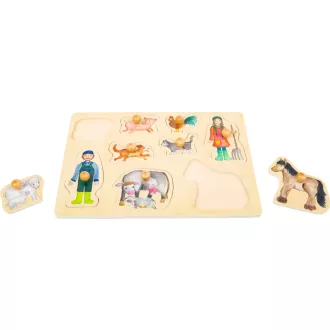 Small Foot - Fa puzzle - Élet a farmon - JátékManufaktúra