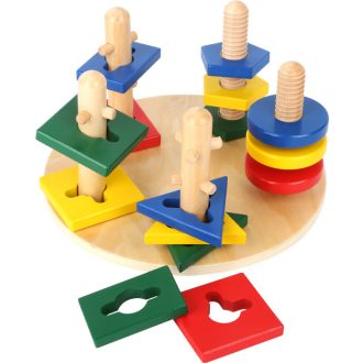 Small Foot - Motorikus labirintus geometriai formákkal 3D torony - JátékManufaktúra