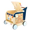 Small Foot - Fa tolókocsi: Bálna - JátékManufaktúra