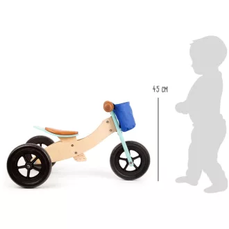 Small Foot - Fa futóbicikli Maxi 2 az 1-ben - türkiz - JátékManufaktúra