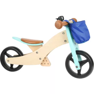 Small Foot - Fa futóbicikli Trike 2 az 1-ben - türkiz - JátékManufaktúra