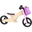 Small Foot - Fa futóbicikli Trike 2 az 1-ben - rózsaszín - JátékManufaktúra