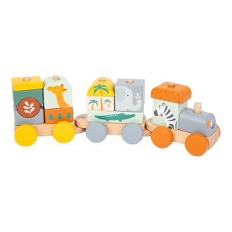 Small Foot - Fa vonat Safari - JátékManufaktúra