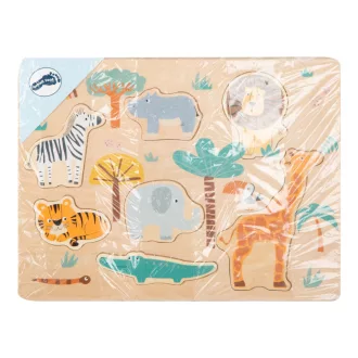 Small Foot - Beillesztős puzzle - Safari - JátékManufaktúra