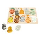 Small Foot - Szafari szám puzzle (formabedobós) - JátékManufaktúra