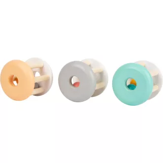 Small Foot - Pasztell csörgő narancssárga - JátékManufaktúra