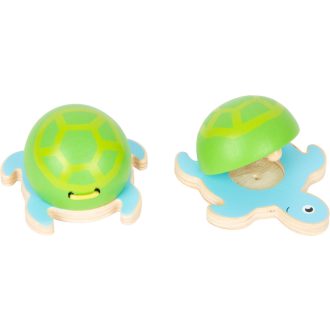 Small Foot - Kasztanyetta - teknős (zöld-kék) - JátékManufaktúra