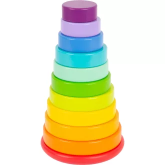 Small Foot - Motorikus rakosgató torony Szivárvány - JátékManufaktúra