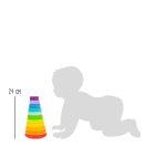 Small Foot - Motorikus rakosgató torony Szivárvány - JátékManufaktúra