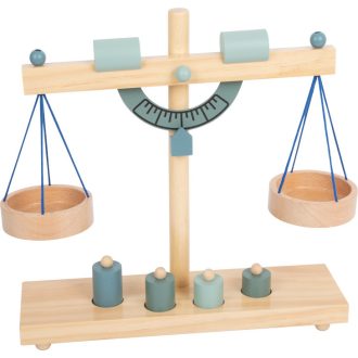 Small Foot - Mérleg tálkákkal kék-szürke - JátékManufaktúra