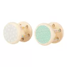 Small Foot - Pasztell csörgőgolyós bébijáték 2 db - JátékManufaktúra