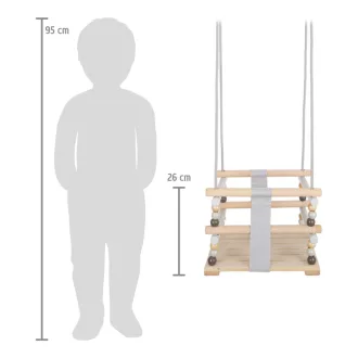 Small Foot - Skandináv stílusú fa hinta - JátékManufaktúra