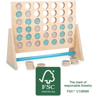 Small Foot - Fa Négyet egy sorba XXL - JátékManufaktúra