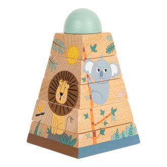 Small Foot - Fa rakosgató torony Szafari - JátékManufaktúra