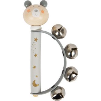 Small Foot - Pasztell tamburin - szürke - JátékManufaktúra