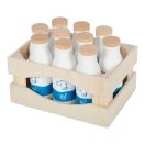 Small Foot - Fa rekesz tejesüvegekkel - Fresh - JátékManufaktúra