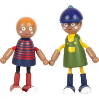 Small Foot - Fa figurák - Család kerekesszékkel - JátékManufaktúra