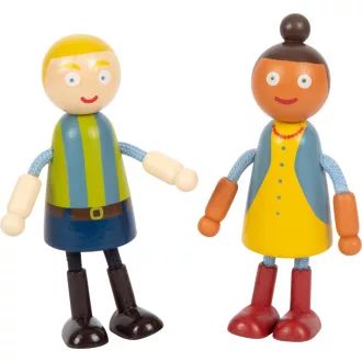 Small Foot - Fa figurák - Család kerekesszékkel - JátékManufaktúra