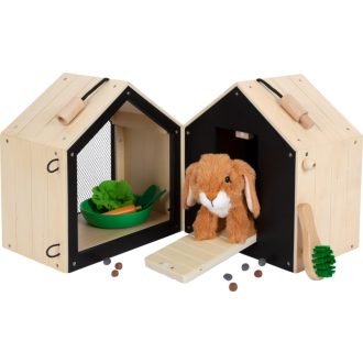 Small Foot - Plüss nyuszi ketreccel és kifutóval - Sérült csomagolás, de a játék természetesen új, hibátlan. Akkor válaszd, ha nem gond Neked a sérült csomagolás. - JátékManufaktúra