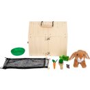 Small Foot - Plüss nyúl nyúlketrecben kifutóval - JátékManufaktúra