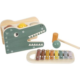 Small Foot - Xilofon és kalapálós játék 2 az 1-ben Safari - JátékManufaktúra