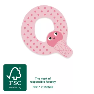 Small Foot - Fa betű - Q - JátékManufaktúra