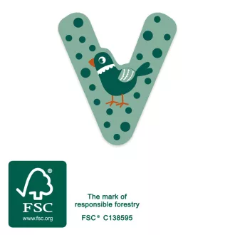 Small Foot - Fa betű - V - JátékManufaktúra