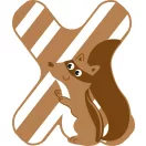 Small Foot - Fa betű - X - JátékManufaktúra