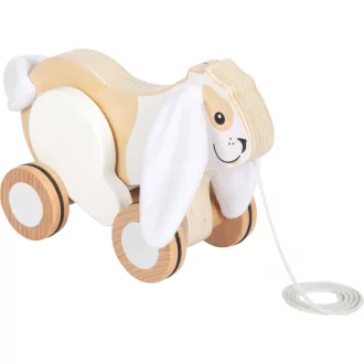 Small Foot - Fa húzós játék Nyuszi zörgős fülekkel - JátékManufaktúra