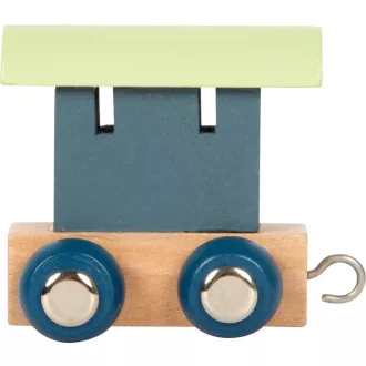 Small Foot - Sarki betűs vagon kék - JátékManufaktúra