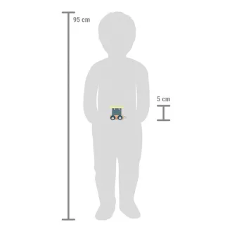 Small Foot - Sarki betűs vagon kék - JátékManufaktúra