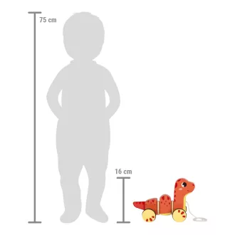 Small Foot - Fa húzós játék Dínó - JátékManufaktúra