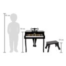 Small Foot - Gyerek zongora - fekete - JátékManufaktúra