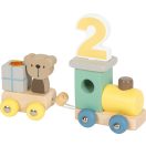 Small Foot - Fa születésnapi vonat állatokkal - JátékManufaktúra