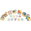 Small Foot - Fa születésnapi vonat állatokkal - JátékManufaktúra