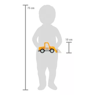 Small Foot - Fa rakodógép kanállal - JátékManufaktúra