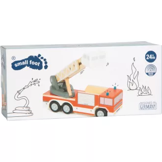 Small Foot - Tűzoltóautó forgatható létrával - JátékManufaktúra