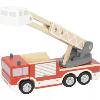 Small Foot - Tűzoltóautó forgatható létrával - JátékManufaktúra