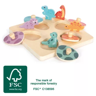 Small Foot - Fa memória puzzle - Dino - JátékManufaktúra