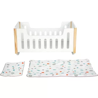 Small Foot - Fa bölcső babáknak Little Button - JátékManufaktúra