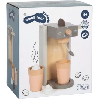 Small Foot - Fa kávéfőző tartozékokkal, Tasty szürke - JátékManufaktúra