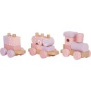 Small Foot - Rakosgatás Fa vonat rózsaszín - JátékManufaktúra