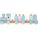 Small Foot - Rakosgatás Fa vonat kék - JátékManufaktúra