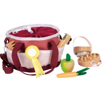 Small Foot - Lóápoló készlet piros táskával - JátékManufaktúra