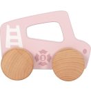 Small Foot - Tolható fa autó, rózsaszín - JátékManufaktúra